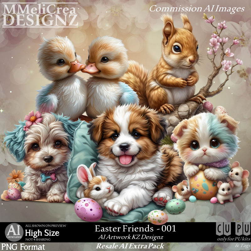 (image for) AI - Easter Friends - CU001 (CU4PU/PNG/PACK)